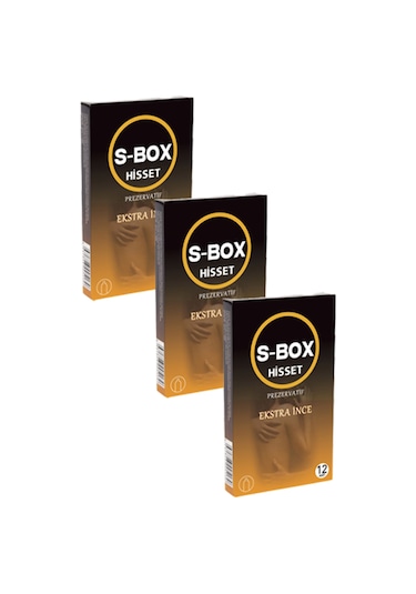S-Box Hisset Ekstra İnce Prezervatif 12'li x 3