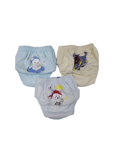 Erkek Çocuk Beyaz Su Geçirmez Yıldız Desenli Alıştırma Külodu