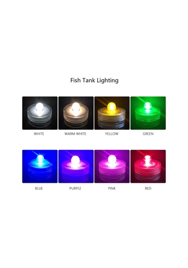 Xiyyadms Renkli Led Balık Tankı Aydınlatma Sistemi, 2 Cr2032 Pil İle Çalışır Piller Dahil Değildir