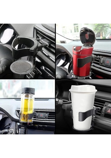 Araba Bardak Tutucu Araba Havalandırma Bardak Tutucu Araba İçecek Tutucu Ayarlanabilir Hava Menfezi Bardak Tutucu Siyah Ca