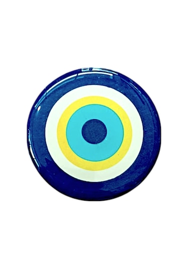 Nazar Boncuk Modeli Yuvarlak Etiket Damla Sticker 3.5 Cm