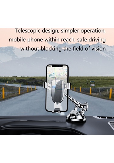 Sones Oatsbasf 03513 Telefon Araba Manyetik Teleskopik Braket Vantuz Tipi Navigasyon Cep Telefon Braketi Grafit Siyah