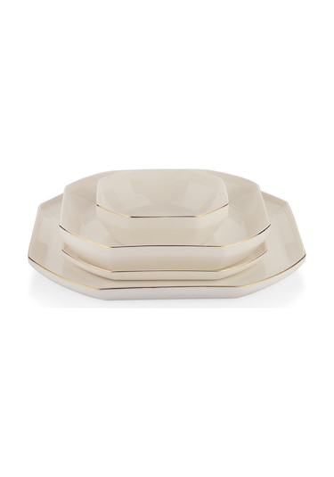 Schafer Graceful Bone Yemek Takımı 56 Parça-gold