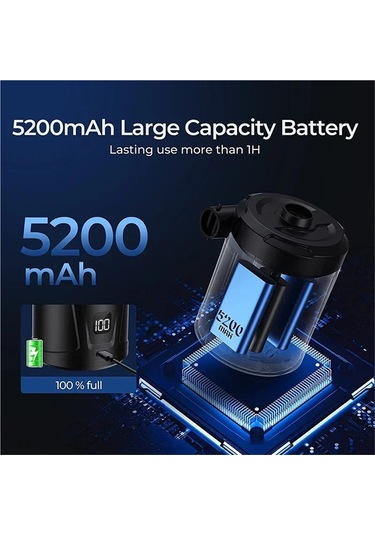 Jialan Elektrikli Hava Pompası Şişirme Pil Şarj Edilebilir Hava