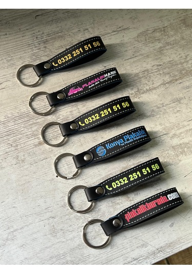 Anahtarlık,firmaya Özel Siyah,100 Adet Promosyon,plakalıkhane