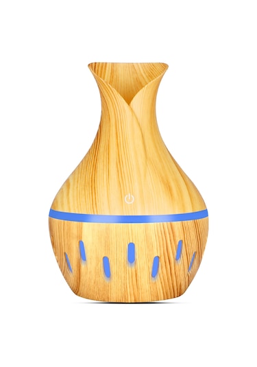 Ruicoo "300ml Ahşap Desenli Nemlendirici & Aromaterapi Difüzörü - Sessiz Çalışma, Led Işık, Usb Şarj"