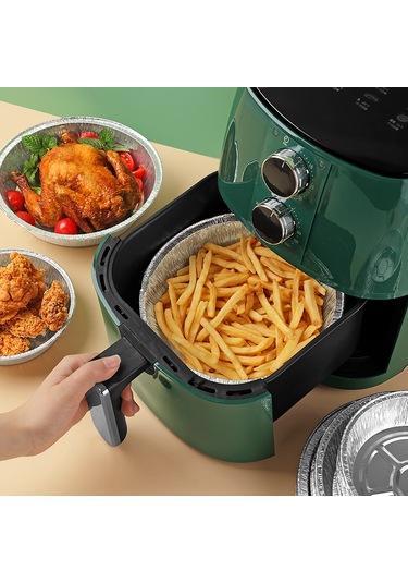 Yuntech01 Evde Fırında Ve Izgarada Kullanan Yemek Pişirme Alüminyum Folyo Tabak, Yağ Geçirmez, Yapışmaz, Tek Kullandım At, 6 İnç Derin, 50 Adet Diğer