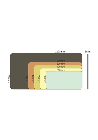 Mouse Pad Masa Koruyucu Büyük Keçe Oyuncu Matı 3mm Antrasit Renk