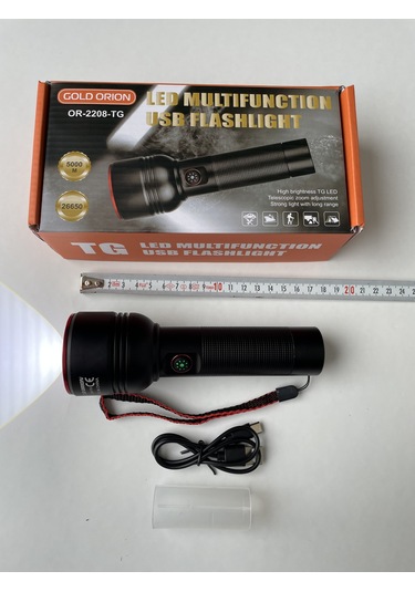 Gold Orion Tg Led En Güçlü Son Teknolojik Fener Siyah