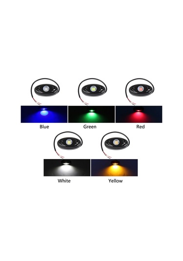 Shineyee 4 Adet Mavi 4 Ayağlı Led Taş Lambası - Jeep, Atv, Utv Ve Botlar İçin Su Geçirmez Araç Altı Aydınlatması