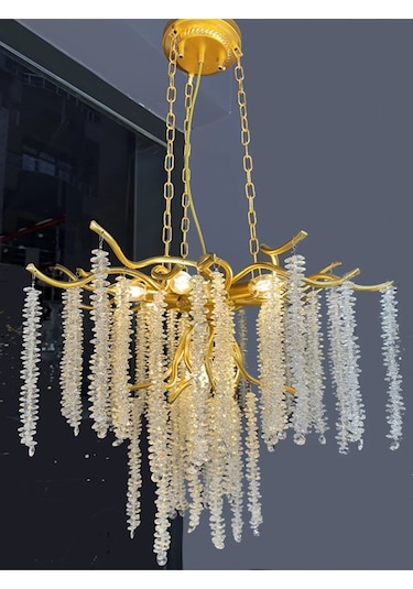 Luxury Serip Avize-sarmaşık Kristal Taşlı Lüx Avize Salon-lobi-ot 1 Adet