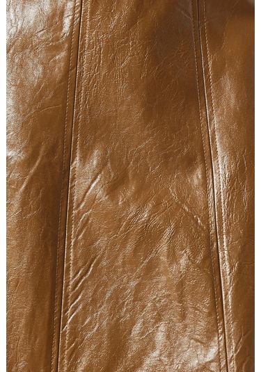 Marella Coated Twill Flared Midi Etek, Modern Ve Şık Tasarım Kahverengi