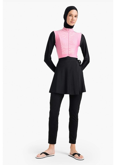 DeFacto Regular Fit Hızlı Kuruyan Baskılı 5'li Burkini Takım E7998AX25HSPN160 DeFacto Regular Fit Hızlı Kuruyan Baskılı 5'li Burkini Takım E7998AX25HSPN160