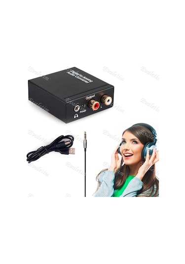 Dijital To Analog Optik 5057P 3.5Mm Ses Tos Rca Dönüştürücü Adaptör