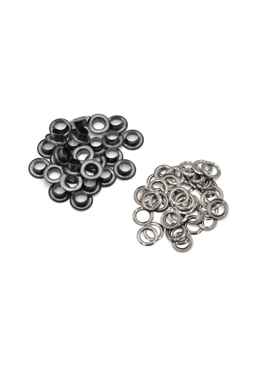 Koyu Gri 100 Adet Kuşgözü Grommets Yıkayıcı İle Uygun Deri El Sanatları Çanta Ayakkabı Kemer Kapağı 4mm/5mm/6mm/8mm/10mm 10mm