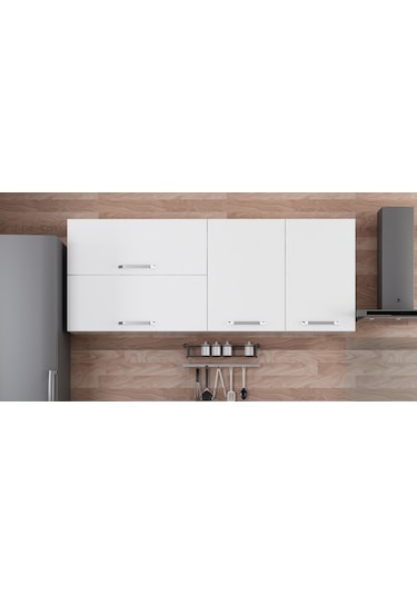 Minar 185 Cm Mutfak Dolabı Beyaz 185-B2-Üst Modül Beyaz