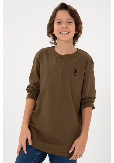 U.s. Polo Assn. Erkek Çocuk Haki Sweatshirt 50297420-vr027 Haki