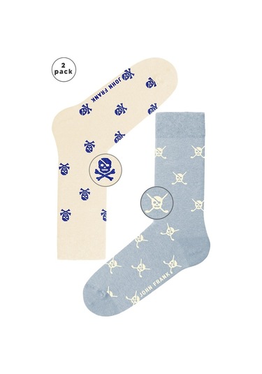 John Frank Ikili 21W Uzun Çorap Multıcolor (488750489)-Std Çok Renkli