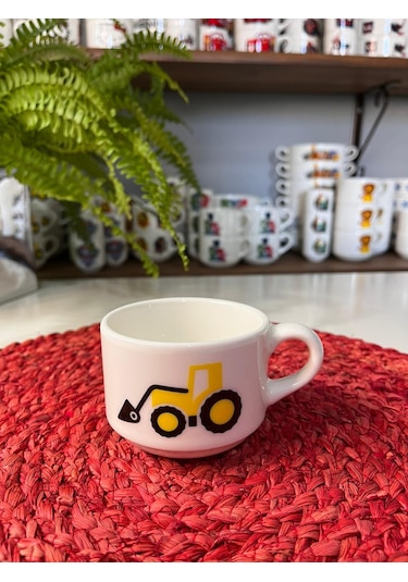 5 Parça İş Makinaları Model Çocuk Yemek Takımı Beslenme Seti Çok Renkli