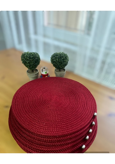 Kordon İpten 6 'lı Kırmızı Supla Takımı Kırmızı