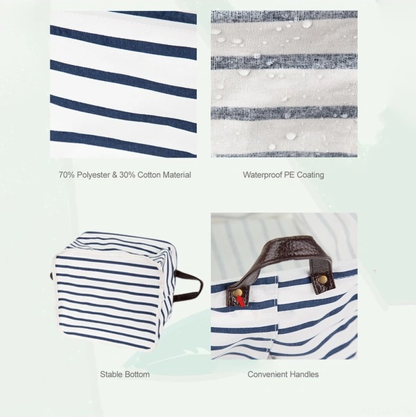 Fortunelane Hızlı Katlanır 38x48cm Çamaşır Sepeti, Dekoratif Çok Renkli Çok Renkli