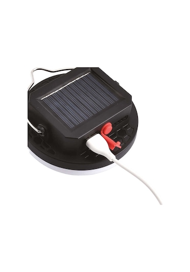 Karia PT-2028 USB ŞARJLI SOLAR KAMP LAMBASI Siyah