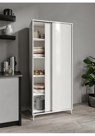 Sürgülü Çok Amaçlı Mutfak Dolabı, Erzak Dolabı, Kavanoz Dolabı