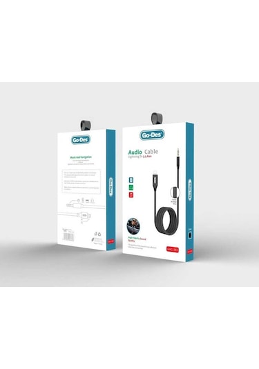 Go Des GAC-363 Lightning To 3.5mm Aux Kulaklık Dönüştürücü Ses Kablosu - ZORE-220421