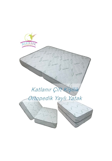 Uzunbebe 150X190 Midilife Bamboo Katlanabilir Çift Kişilik Ortopedik Yatak