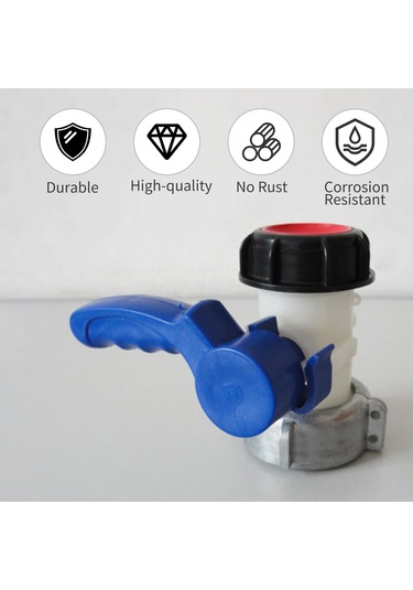 Geeroyoo Ibc Tank Çıkış Valfi - 75mm Alüminyum Dn50 Kelebek Vana, Asit Ve Alkali Dirençli