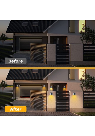 Singree 2'li Paket Güneş Enerjili Led Dış Mekan Aydınlatma, Su Geçirmez Bahçe Ve Merdiven Aydınlatması