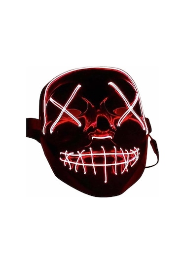 Işıklı Led Maske Parti Eğlence Maskesi Hallowen Neon Maske