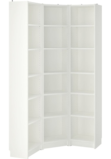 Köşe Kitaplık, Beyaz, 95/95x28x202 Cm Beyaz Köşe Kitaplık, Beyaz, 95/95x28x202 Cm Beyaz