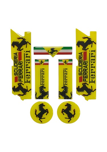 Ferrari 4'lü 3d Sticker Set Model 2 Arr1540