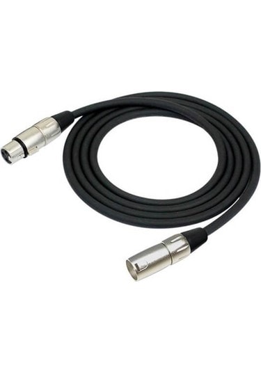 10 Metre Xlr Mikrofon Kablosu Siyah Erkek Dişi Ses Kablosu