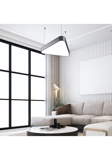 Üçgen Davul Modern Led Avize Linear Armatür Lineer