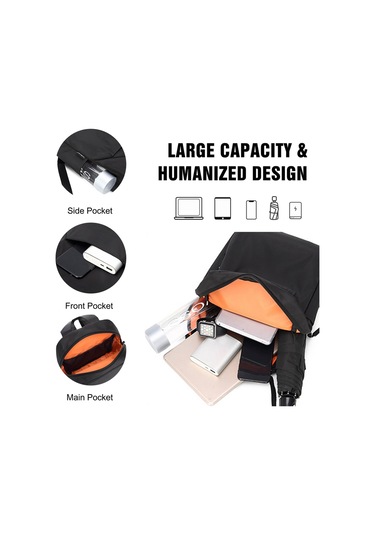 Sırt Çantası Erkek Okul Sırt Çantası Erkek Çocuk Ultra Hafif Siyah