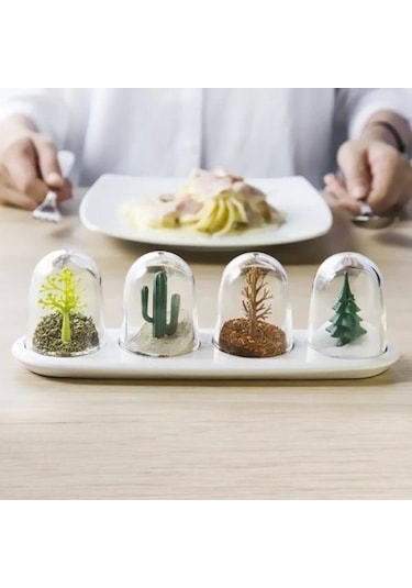 Dört Mevsim Baharatlık - Four Seasons Spice Shakers Çok Renkli