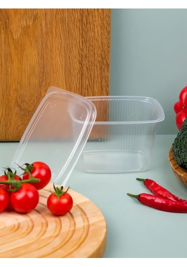 Upakovsik+ Tek Kullanımlık Kapaklı Konteyner 350 Ml, 50 Ad 396818477 100 adet