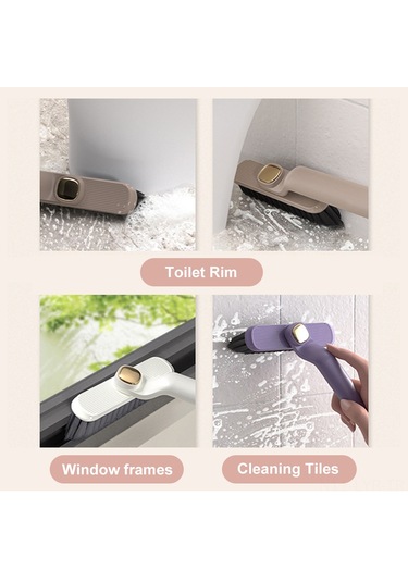 Ranyeek Mor 360 Derece Döner Kafa Fırça - Ergonomik Tutuşlu Köşe Temizleyici, Sıfır Örtüşmeksizin Banyo Ve Mutfak Temizliği Aracı