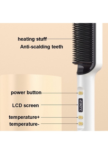 Sones Zf-888 60w Çift Amaçlı Atel Elektrikli Bukle Tarak Düz Saç Ve Kıvırcık Saçlar İçin Ab Fişi Beyaz