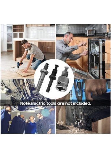 Jeemson 12.7mm İçindeki Çelik 3'lü Takım: Darbeli Matkap, Vidalama Ve Tornavida Adaptörü - İnşaat, Tamir Ve Dıy İçin Pratik Erişim