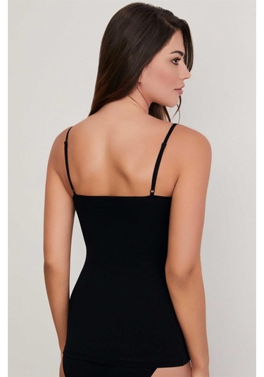 Eros Ersk600 Askılı Kadın Atlet İkili Paket - Siyah Siyah