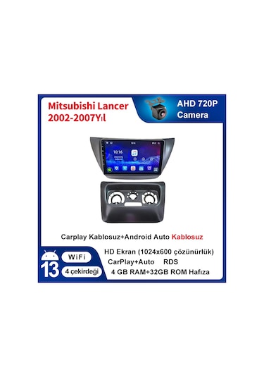 Mitsubishi Lancer 2007-2015yıl 4gb Ram 32gb Rom Carplay Multimedy