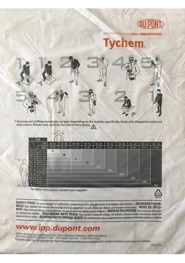 Dupont Tychem C 2000 Biyolojik Koruma Tulum En Üst Seviyeen 14126