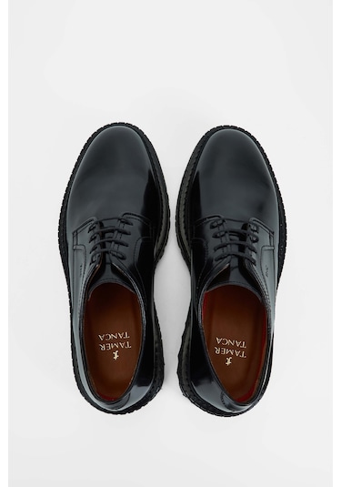 Tamer Tanca Erkek Hakiki Deri Siyah Açma Casual Ayakkabı 537 3253 Erk Ayk Sk23/24 Sıyah Acma Siyah