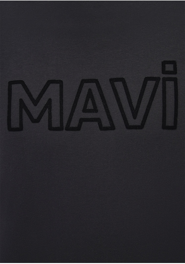 Mavi - Mavi Logo Baskılı Siyah Sweatshirt 0610941-900 Siyah