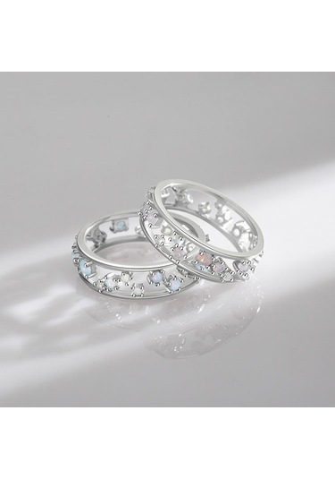 Tancise Klasik 925 Ayar Gümüş Zirkon Yüzük Bayanlar Takı Düğün Promise Parti Hediye Pembe
