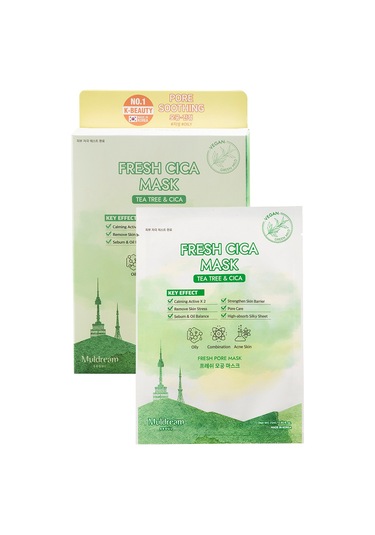 Muldream Fresh Cica Çay Ağacı Yağı Kağıt Yüz Maskesi 25 ML
