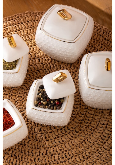 Emsan Flower Gold 5'li Baharat Takımı Gold